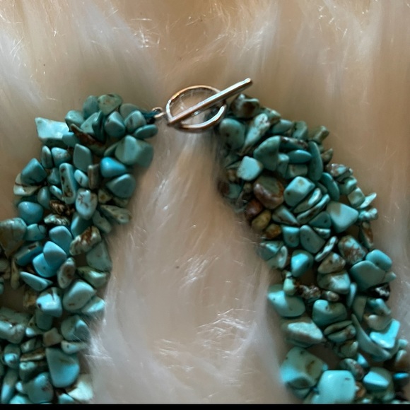 Vintage  necklace and matching earrings Turquoise - Picture 2 of 4